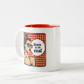 レトロシック：ヴィンテージアポップ・アートのート感動的引用文 ツートーンマグカップ (正面左)