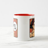 レトロシック：ヴィンテージアポップ・アートのート感動的引用文 ツートーンマグカップ (中央)