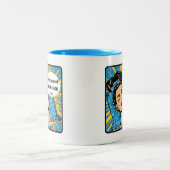 レトロシック：ヴィンテージアポップ・アートのート感動的引用文 ツートーンマグカップ (中央)
