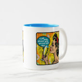 レトロシック：ヴィンテージアポップ・アートのート感動的引用文 ツートーンマグカップ (正面右)
