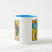 レトロシック：ヴィンテージアポップ・アートのート感動的引用文 ツートーンマグカップ (中央)