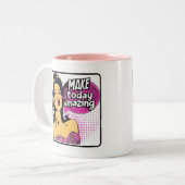 レトロシック:ヴィンテージアポップ・アートのート感動的引用文 ツートーンマグカップ (正面左)