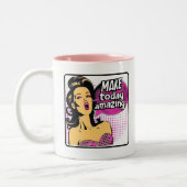 レトロシック:ヴィンテージアポップ・アートのート感動的引用文 ツートーンマグカップ (左)