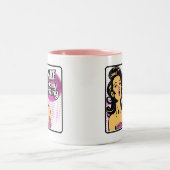 レトロシック:ヴィンテージアポップ・アートのート感動的引用文 ツートーンマグカップ (中央)