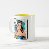 レトロシック：ヴィンテージアポップ・アートのート感動的引用文 ツートーンマグカップ (正面左)