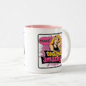 レトロシック：ヴィンテージポップ・アートのアート国際引用文 ツートーンマグカップ (正面右)