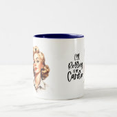 レトロシック:ヴィンテージ皮肉50s女おもしろい ツートーンマグカップ (中央)