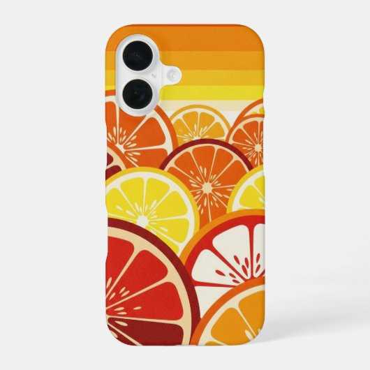 レトロシトラスの地平線 iPhone 16ケース (裏面)