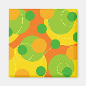 レトロシトラスドットファンキーグルービーギフトマグネット マグネット (正面)