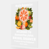 レトロシトラスピックボールブライダルシャワーウェルカム アクリルサイン (傾斜)