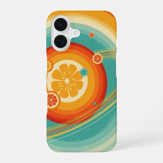 レトロシトラス軌道 iPhone 16ケース (裏面)