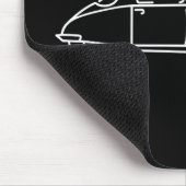 レトロシトロエンDS 19デルハイフィッシュ マウスパッド (コーナー)