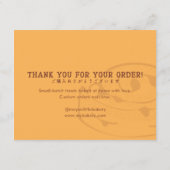 レトロシナモンロールロゴケーキケア説明書 サンキューカード (裏面)