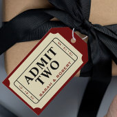 レトロシネマシアターが二つのチケットを認結婚める ギフトタグ