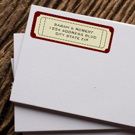 レトロシネマシアターチケットス結婚スタブのアドレス ラベル