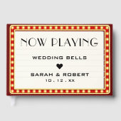 レトロシネマシアターマーキーサインレッド結婚 ゲストブック (正面)