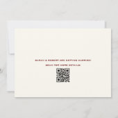 レトロシネマシアターマーキーサインレッド結婚 セーブザデート (裏面)