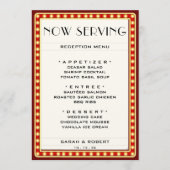 レトロシネマシアターマーキーサインレッド結婚 メニュー (正面)