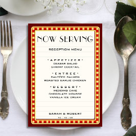 レトロシネマシアターマーキーサインレッド結婚 メニュー