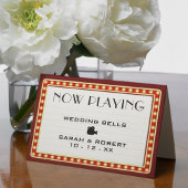 レトロシネマシアターマーキーサイン結婚ズ サンキューカード