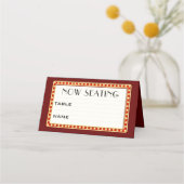 レトロシネマシアターマーキーサイン結婚ズ プレイスカード (正面)