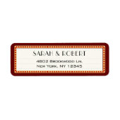 レトロシネマシアターマーキー結婚サインの住所 ラベル (正面)