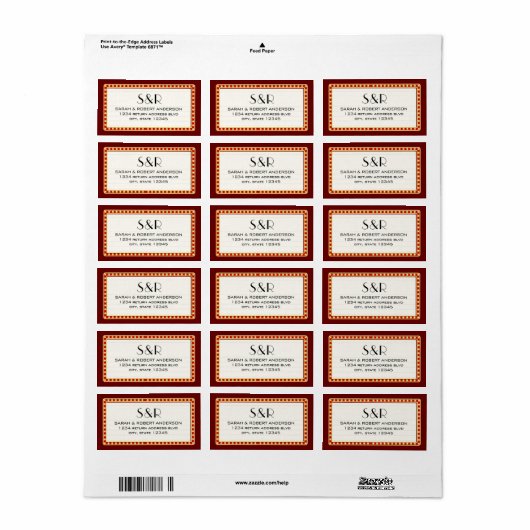 レトロシネマシアターマーキー結婚サインの住所 ラベル (フルシート)