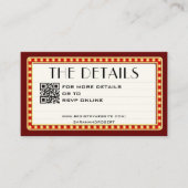 レトロシネマシアターマーキー結婚サインの詳細 エンクロージャーカード (正面)