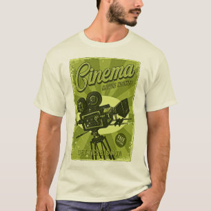レトロシネマ:映画の夜のTシャツ Tシャツ