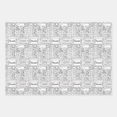 レトロシパーソナライズされたティ建物かわいいハンドドロー ラッピングペーパーシート (正面2)