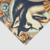 レトロシベリアハスキーイラストレーション 薄葉紙 (詳細)