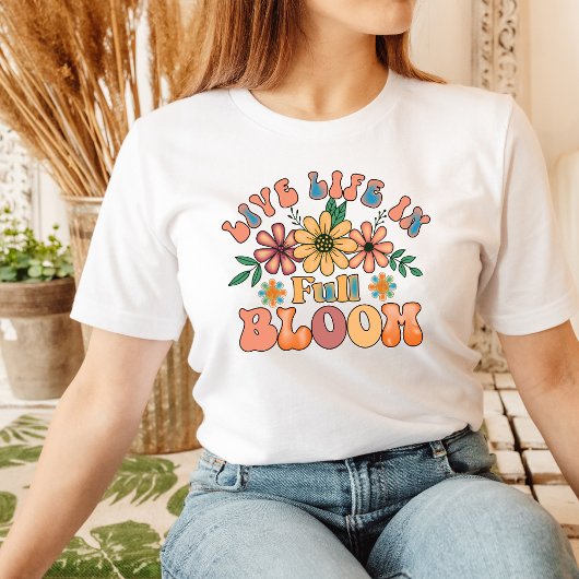レトロシャツGood Vibes TシャツGroovyフラワーティー Tシャツ