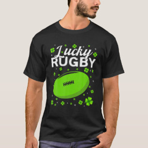 レトロシャムロックラグビーラバースポーツSt patricks dayO Tシャツ