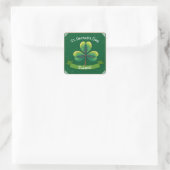 レトロシャムロックSt patricksパーティー スクエアシール (バッグ)