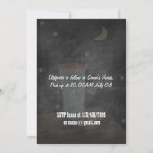 レトロシャルボードキッズスリーポバーバースデーパーティー 招待状 (裏面)