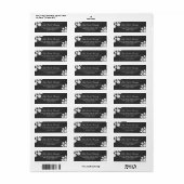 レトロシャルボードスノーフレークスフラワーホリデーアドレス ラベル (フルシート)