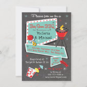 レトロシャルボードベビーシャワーバーベキュー招待状 招待状 (正面)