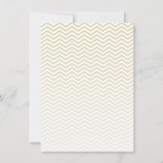 レトロシャルボード;ベージュシェブロン;ジグザグ 招待状 (裏面)