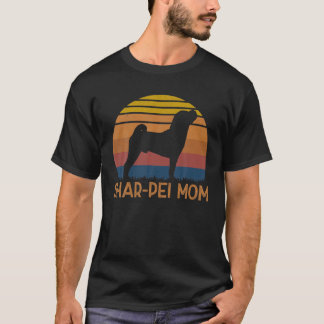 レトロシャールペイ母 – シャーペイ犬のオーナー母ペット Tシャツ