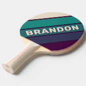 レトロシャーロットはっきりしたレインボー 卓球ラケット (正面アングル)