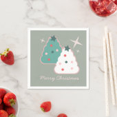 レトロシュガークッキーGroovyクリスマス スタンダードカクテルナプキン (インサイチュ)