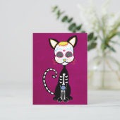 レトロシュガースカル猫 ポストカード (スタンド正面)