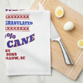 レトロシュガーバッグデザインキッチンタオル キッチンタオル (四つ折り)