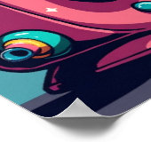 レトロシュルレアリスムポップ・アートの- Art Cosmic Camera ポスター (角)