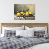 レトロシルライフアートとレモン。ヴィンテージスタイルアート キャンバスプリント (インサイチュ (寝室))