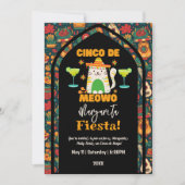 レトロシンコデマヨキュートキャットマルガリータフィエスタ 招待状 (正面)