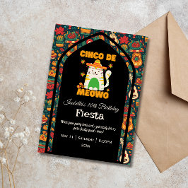 レトロシンコデマヨキュートキャット誕生日 招待状