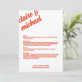 レトロシンプルのテー結婚ブル・メニュー・カード・フラット・メニュー メニュー (スタンド正面)