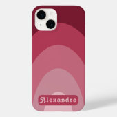 レトロシンプルアーチ名ピンク Case-Mate iPhoneケース (裏面)