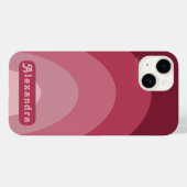 レトロシンプルアーチ名ピンク Case-Mate iPhoneケース (裏面 (横))